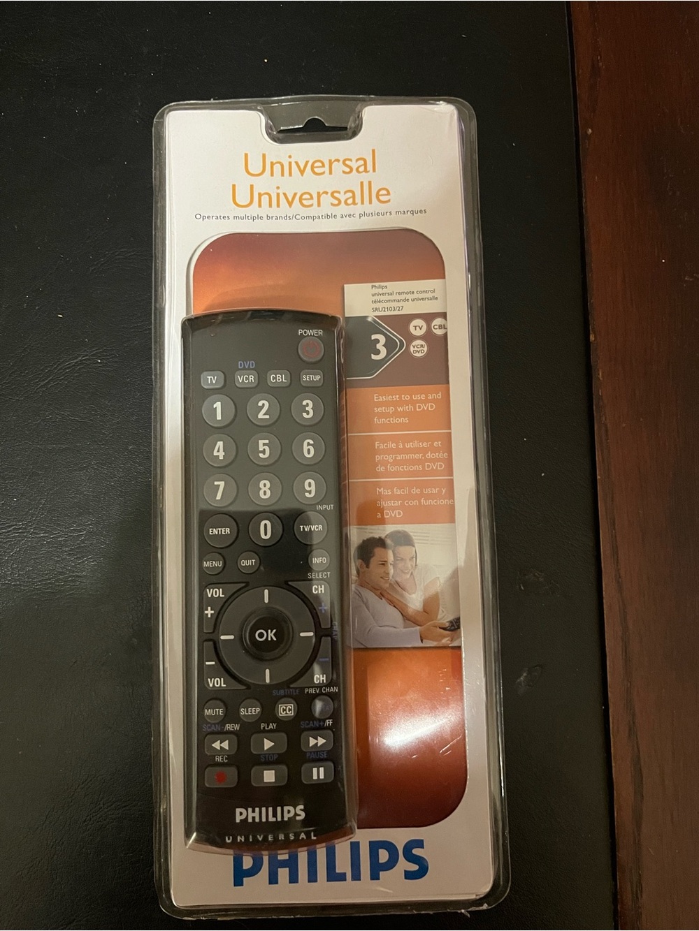 Philips Universal Remote Control Black NWT